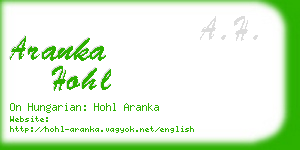 aranka hohl business card